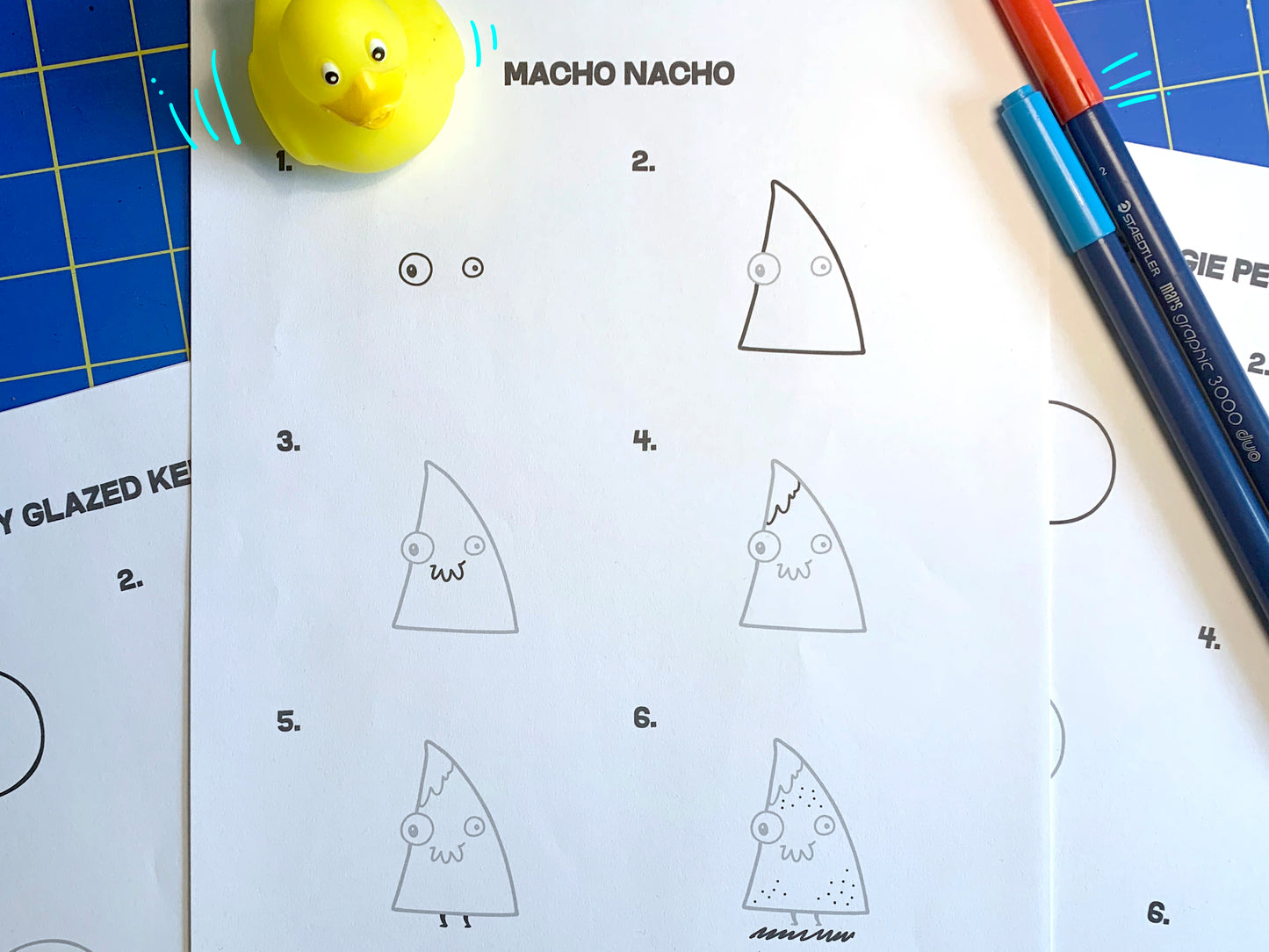 How to Draw Silly Foods - Printable Download
