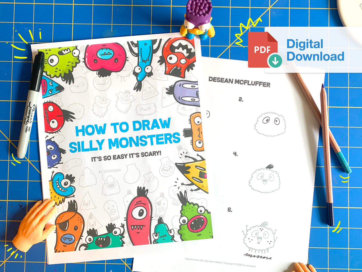 How to Draw Silly Monsters - Printable Download